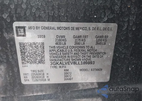 2020 GMC Terrain Awd Slt from USA, damaged, VIN 3GKALVEV8LL189893